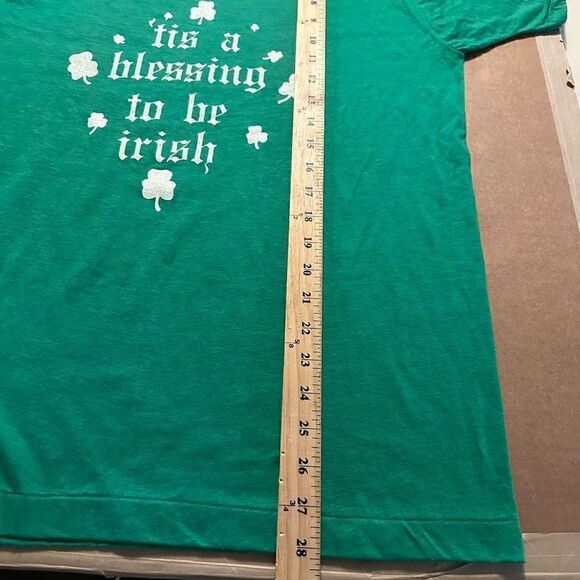 VTG 90s Screen Stars "Its a Blessing to be Irish" Single Stitch Graphic Shirt XL - Picture 7 of 7